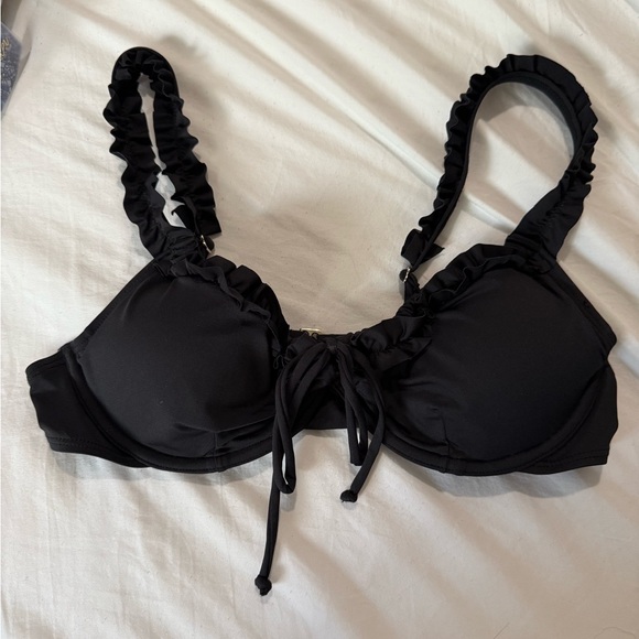 Black Ruffled Bikini Set - Picture 4 of 7